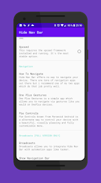 Image 0 for Hide Navigation Bar -- Ro…