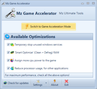 Imagen 0 para Mz Game Accelerator