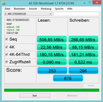 Image 0 for AS SSD Benchmark