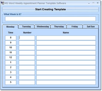 Imagen 0 para MS Word Weekly Appointmen…