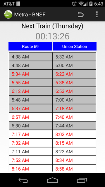 Image 5 for Schedule for Metra - BNSF