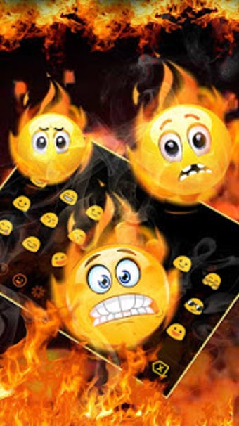Image 0 for 3D Red Flaming Fire Keybo…