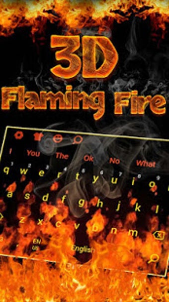 Imagen 2 para 3D Red Flaming Fire Keybo…