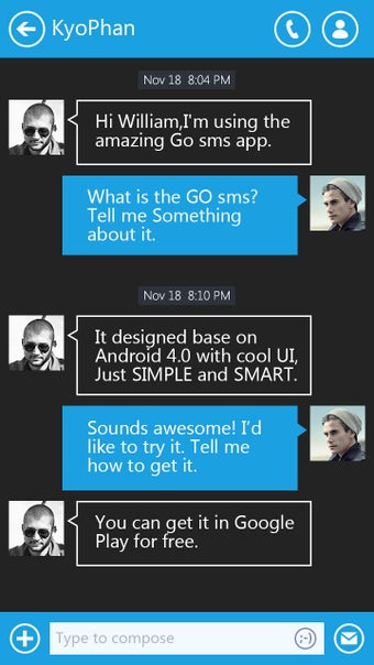Image 1 for GO SMS ORTEM 2.0 THEME