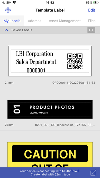 Image 0 for Brother iPrint&Label