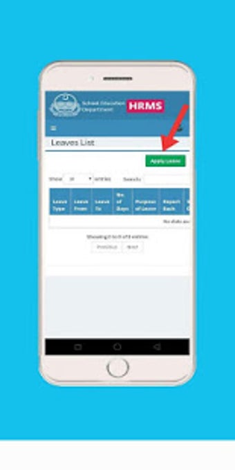 Imagen 0 para HRMS ONLINE Leave Applica…