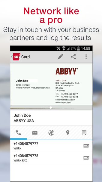 Image 2 for ABBYY Business Card Reade…