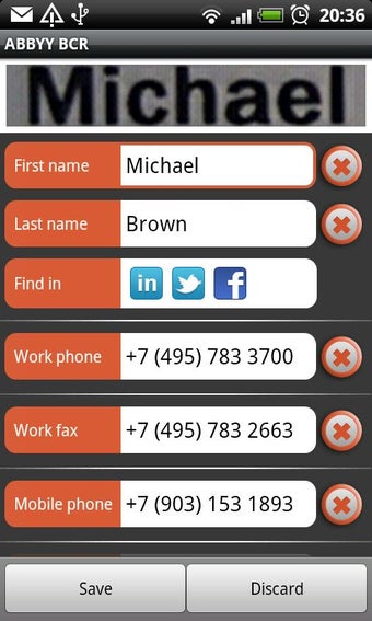 Image 1 for ABBYY Business Card Reade…
