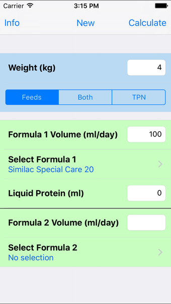 Image 0 for NICU Nutrition Calculator
