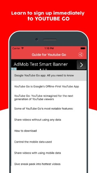 Image 2 for Guide for Youtube Go - Le…