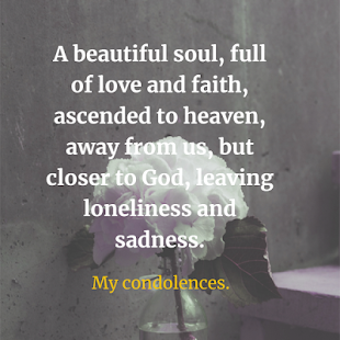 Image 1 for Condolences and Sympathy …