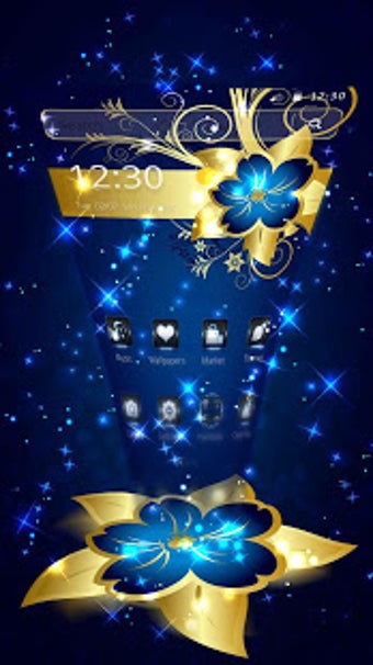 Image 1 for Golden Blue Flower Deluxe…