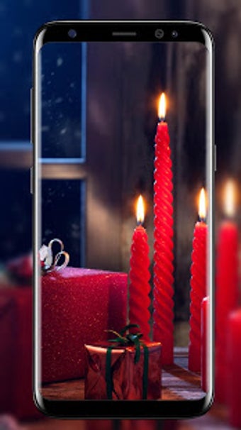 Image 2 for Christmas Candle Wallpape…