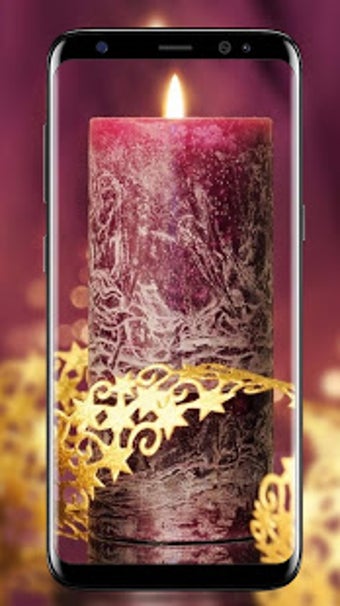 Image 0 for Christmas Candle Wallpape…