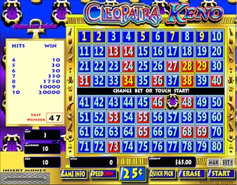 Imagen 3 para Cleopatra Keno
