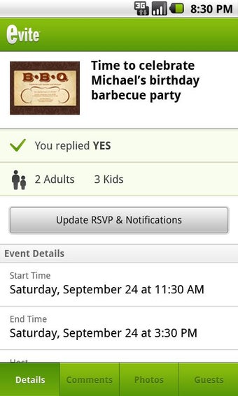 Image 0 for Evite Invitations & Guest…