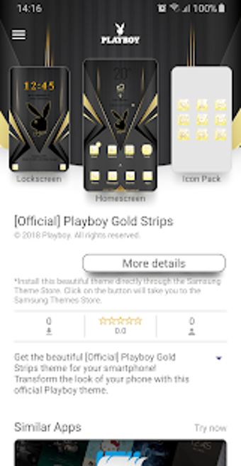 Image 3 for Playboy Gold Strips Theme
