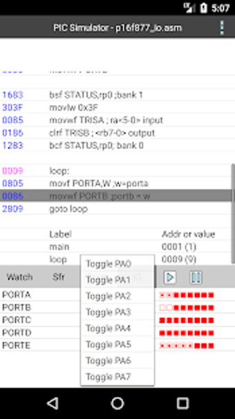 Image 0 for PICmicro simulator and as…