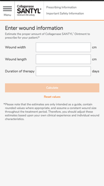 Image 1 for SANTYL* Dosing Calculator