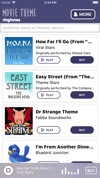 Image 1 for Movie Theme Ringtones 201…