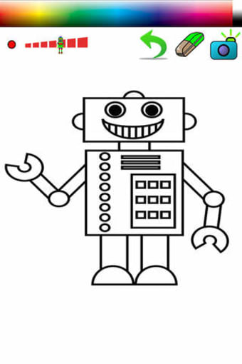 Image 0 for Robot Coloring Page Editi…