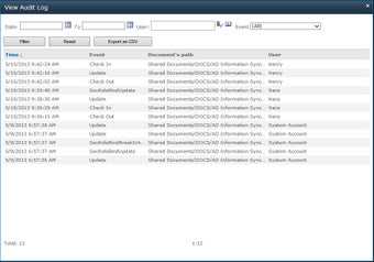 Image 1 for SharePoint Item Audit Log
