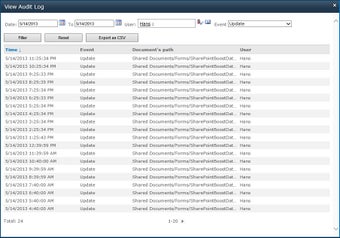 Image 4 for SharePoint Item Audit Log