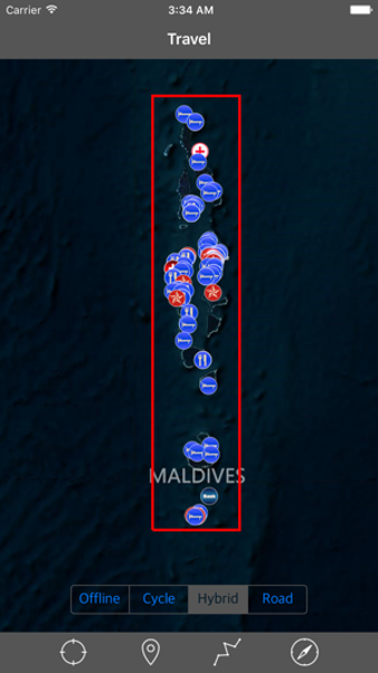 Image 1 for MALDIVES  GPS Travel Map …