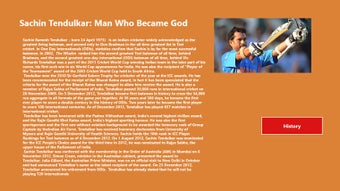 Imagen 0 para Sachin Tendulkar History …