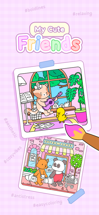 Imagen 0 para My Cute Friends: Coloring…