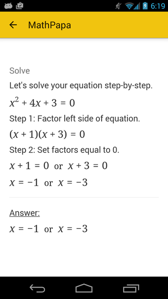 Image 2 for MathPapa - Algebra Calcul…