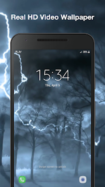 Image 1 for Lightning Storm Live Wall…