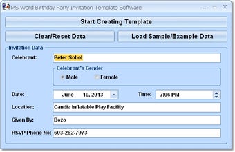 Image 0 for MS Word Birthday Party In…