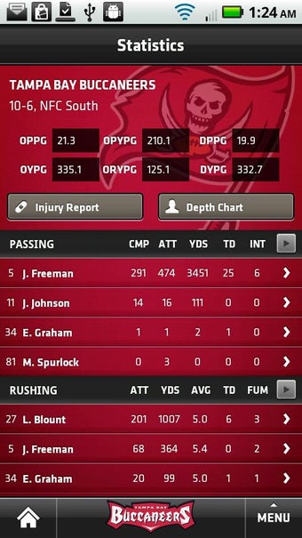 Imagen 1 para Tampa Bay Buccaneers Mobi…