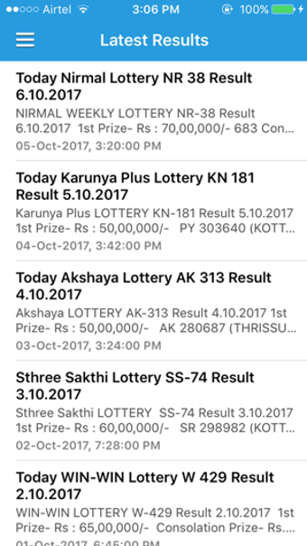 Image 1 for Kerala Lottery Results