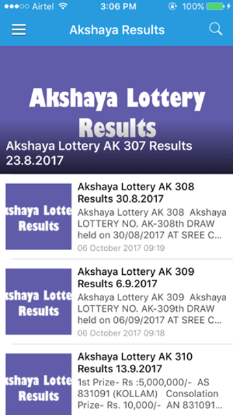 Image 0 for Kerala Lottery Results