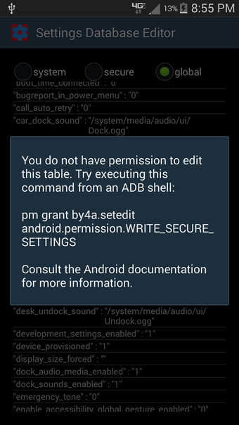 Image 1 for Settings Database Editor