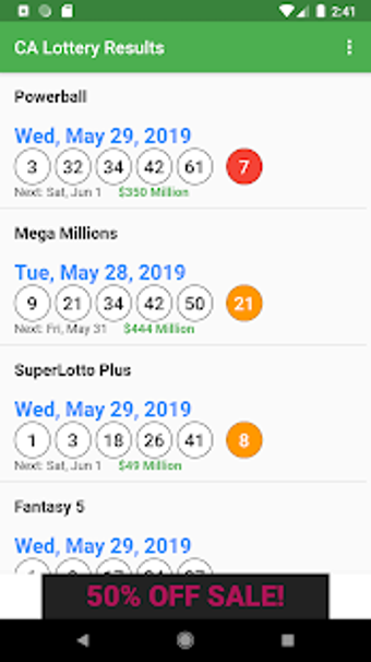Image 3 for CA Lottery Results