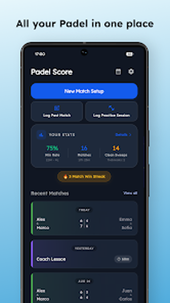 Image 0 for Padel Score: Match  Stats…