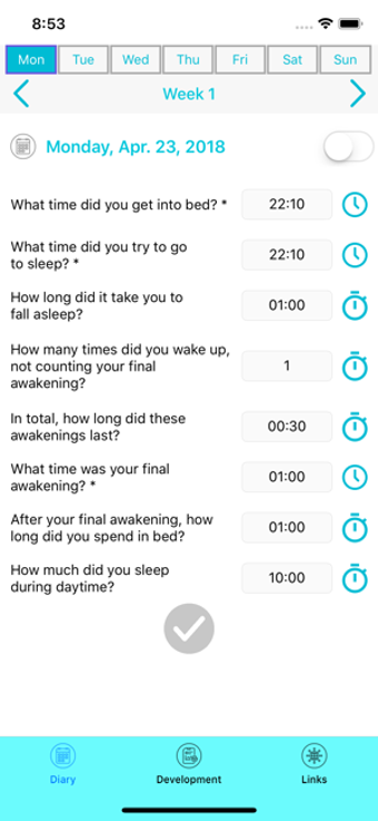 Image 2 for Sleep-Diary