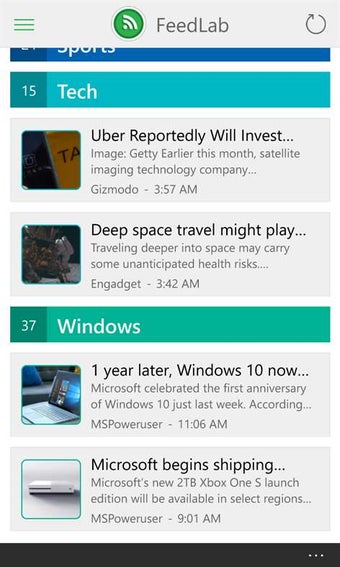 Image 1 for FeedLab for Windows 10