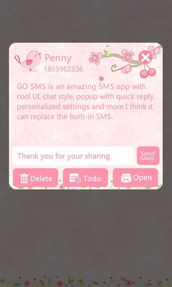 Imagen 3 para GO SMS Pro Love Petal The…