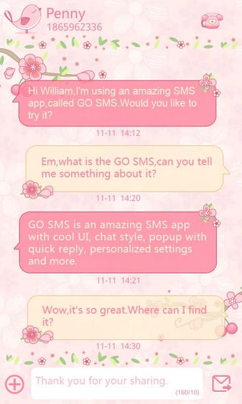 Image 3 for GO SMS Pro Love Petal The…