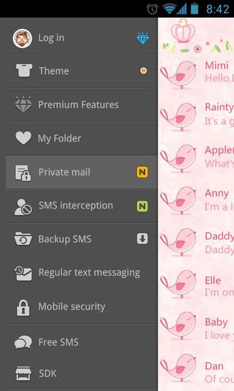 Image 1 for GO SMS Pro Love Petal The…