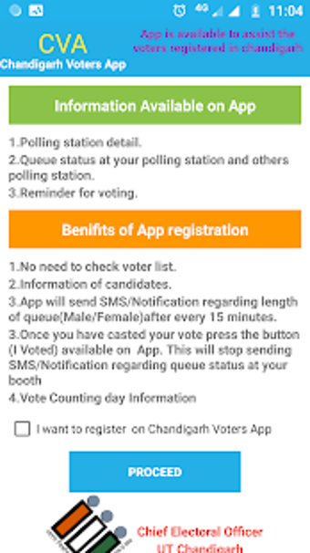 Imagen 1 para Chandigarh Voter App