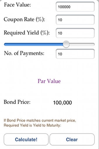 Image 0 for Bond Calculator