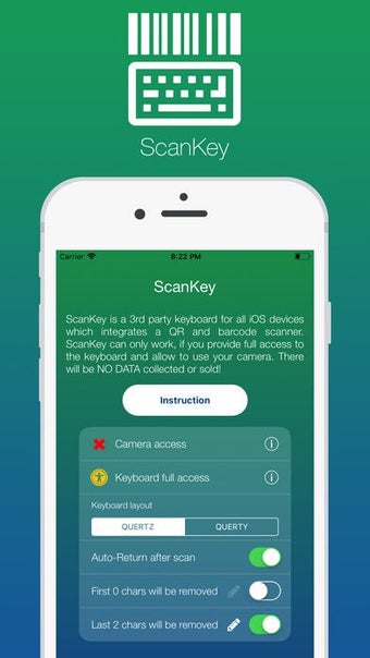 Image 0 for ScanKey - QR OCR NFC Keyb…