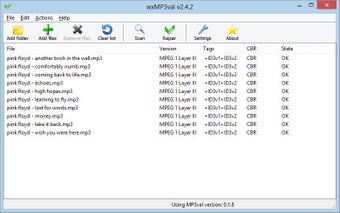 Image 1 for wxMP3val