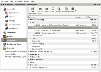 Imagen 1 para Grisbi for Linux