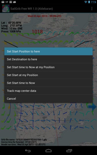 Image 3 for SailGrib Weather Routing …